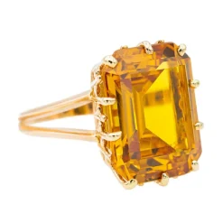 Bague Or rose Citrine