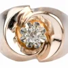 Bague or rose diamant