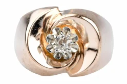 Bague or rose diamant