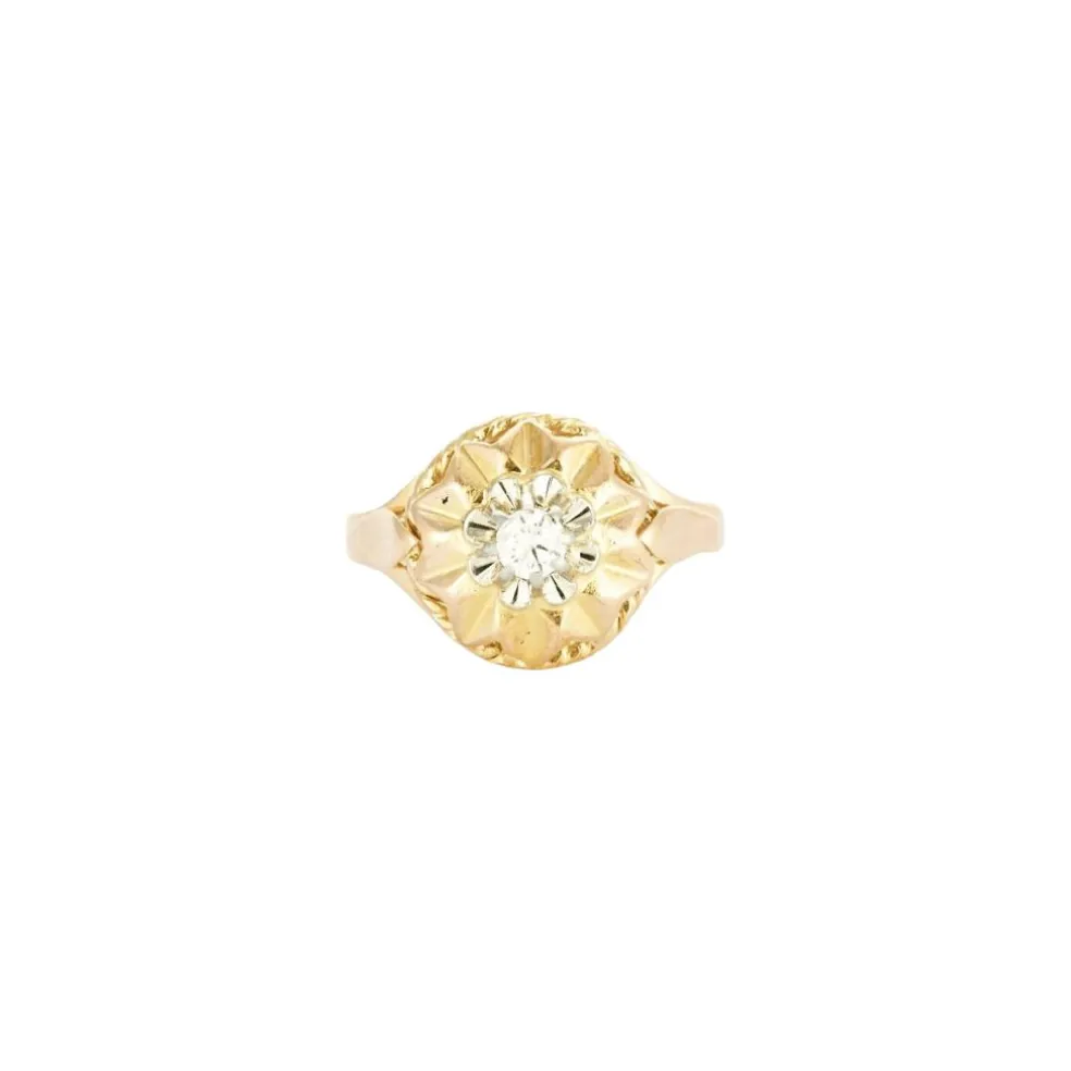 Bague or rose diamant