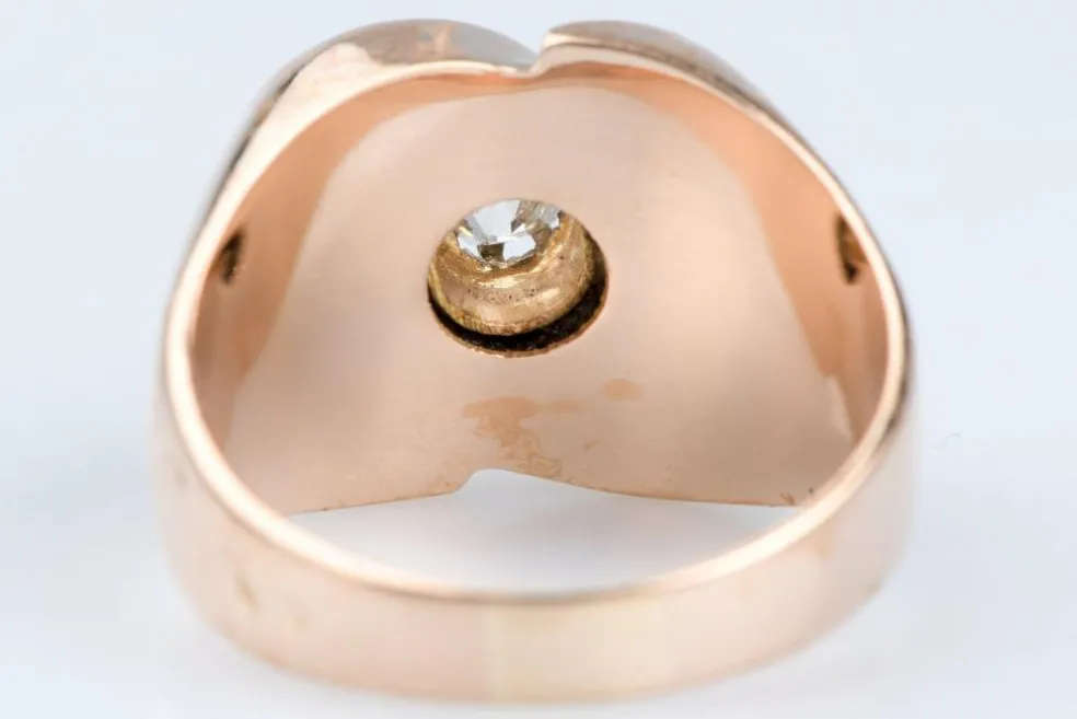 Bague or rose diamant