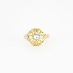 Bague or rose diamant