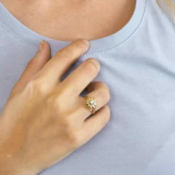 Bague or rose diamant