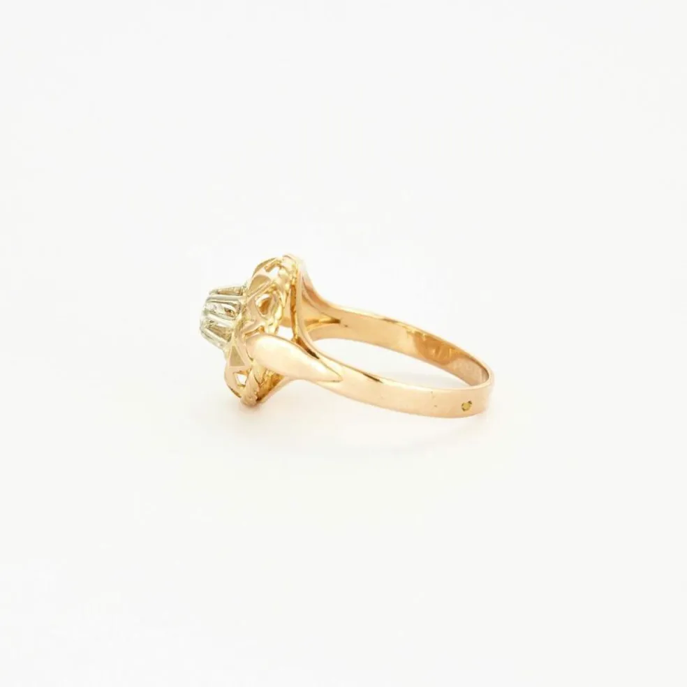 Bague or rose diamant