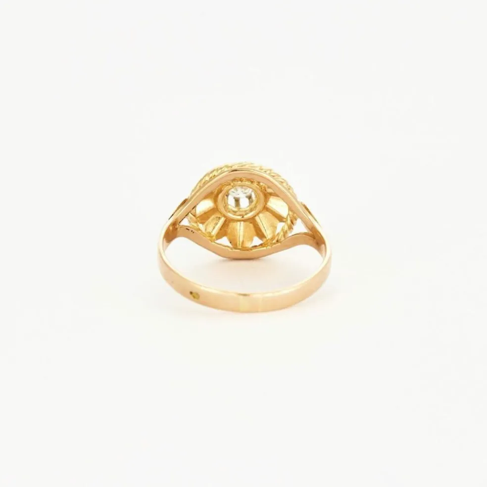 Bague or rose diamant