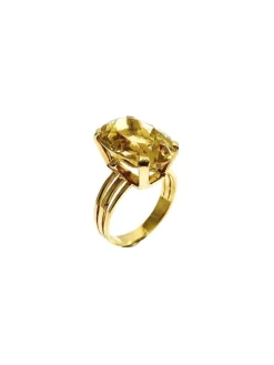 Bague Or rose et Citrine