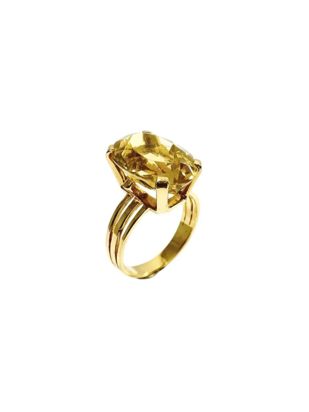Bague Or rose et Citrine