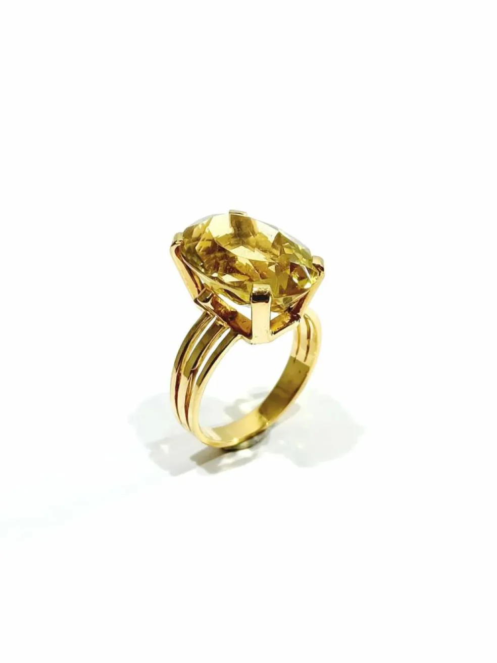 Bague Or rose et Citrine