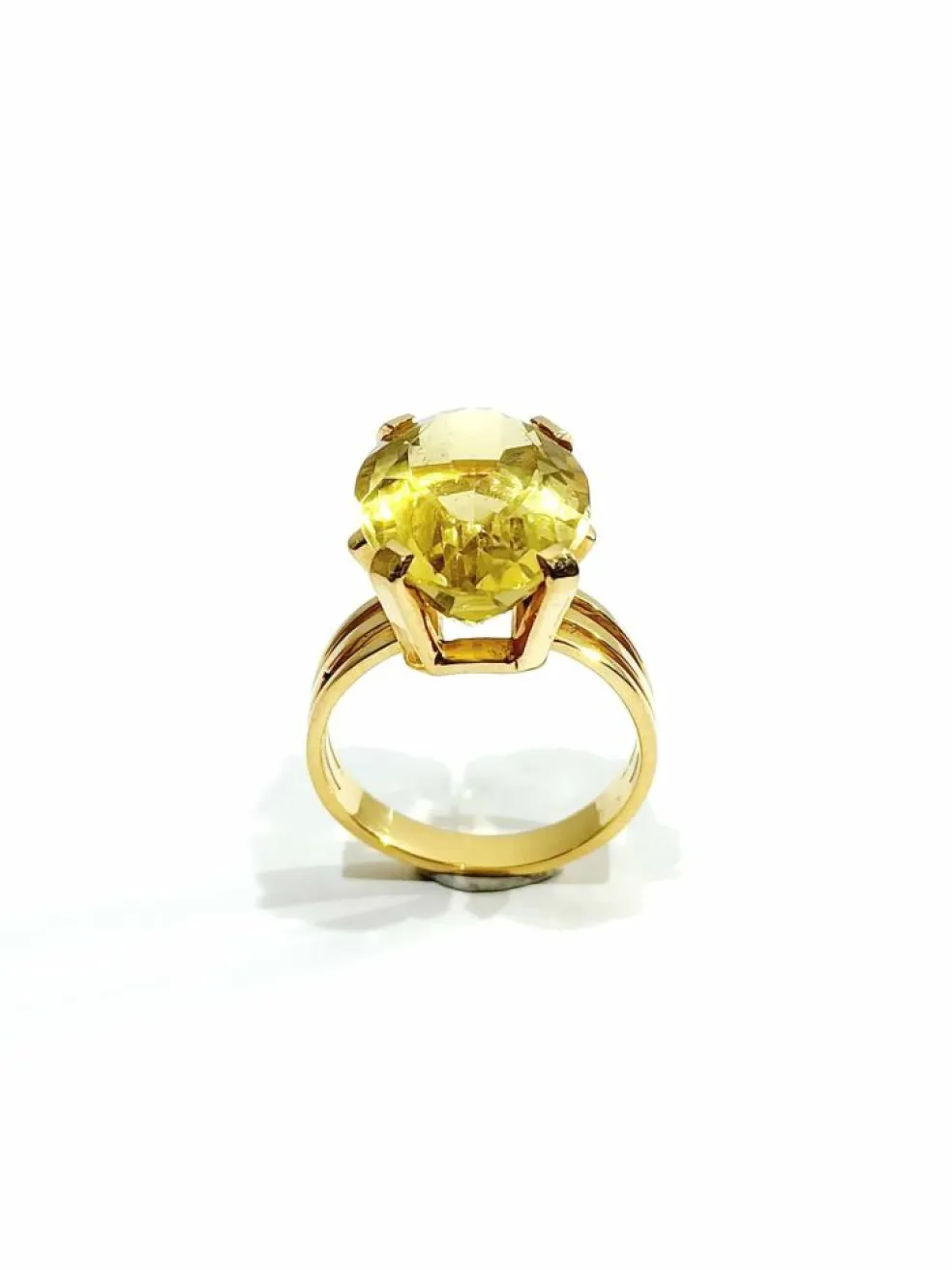 Bague Or rose et Citrine
