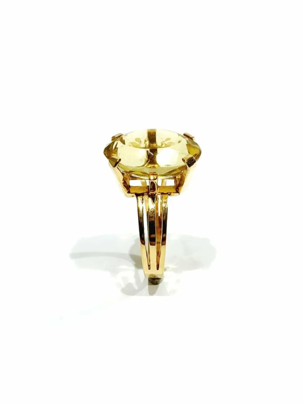Bague Or rose et Citrine