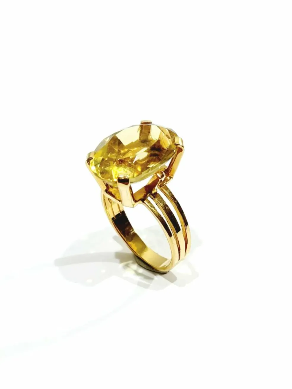 Bague Or rose et Citrine