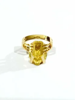 Bague Or rose et Citrine