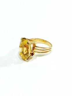 Bague Or rose et Citrine