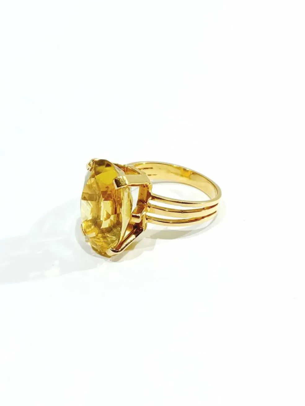 Bague Or rose et Citrine