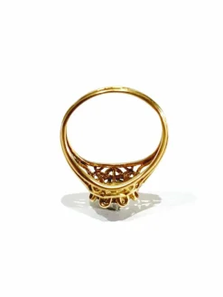 Bague or rose et diamant