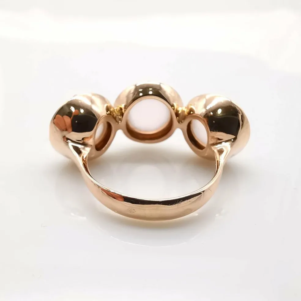 Bague or rose et diamants