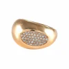 BAGUE OR ROSE JONC CREUX