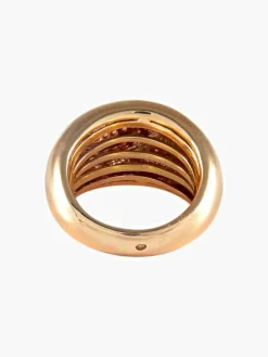 BAGUE OR ROSE JONC CREUX
