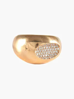 BAGUE OR ROSE JONC CREUX