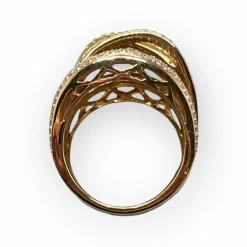 Bague or rose pavage diamants