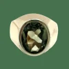 Bague or rose péridot, années 1960