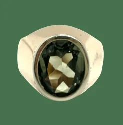 Bague or rose péridot, années 1960