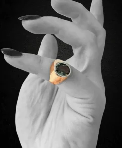 Bague or rose péridot, années 1960