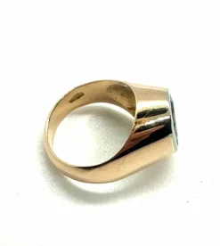 Bague or rose péridot, années 1960