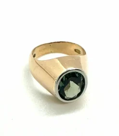Bague or rose péridot, années 1960
