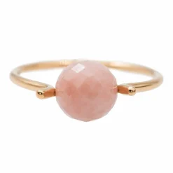 Bague Or rose Rhodochrosite