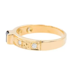 Bague Or rose Saphir