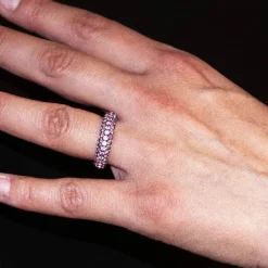 Bague Or rose Saphirs