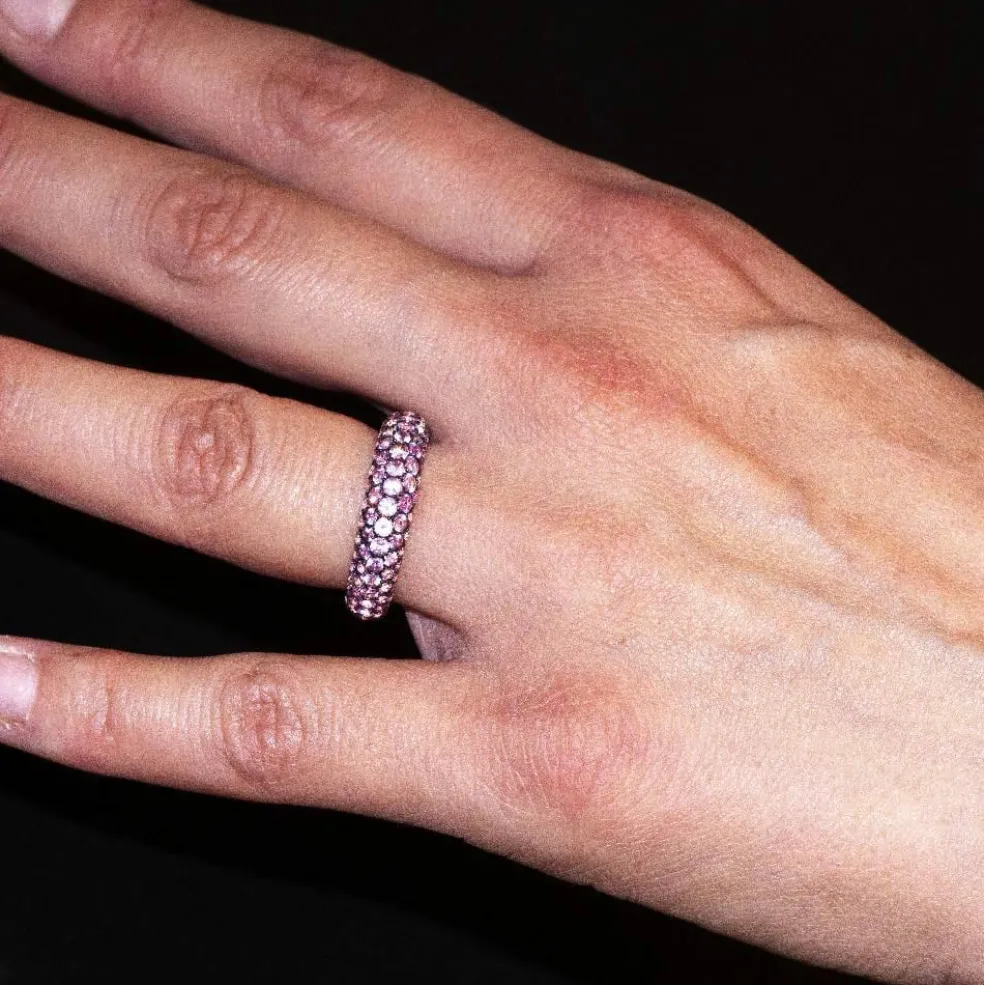 Bague Or rose Saphirs
