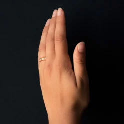 Bague or rose satiné diamants