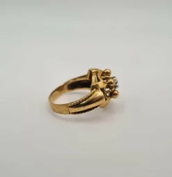 Bague or rose sertie d’un diamant ancien
