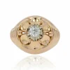 Bague or rose vintage diamant