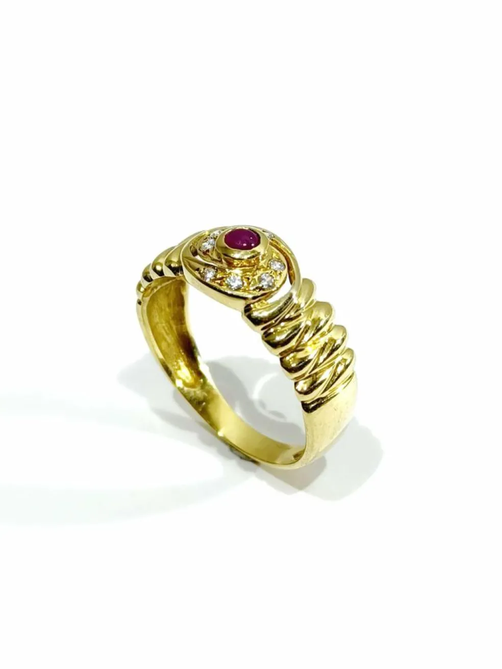 Bague or Rubis et Diamants