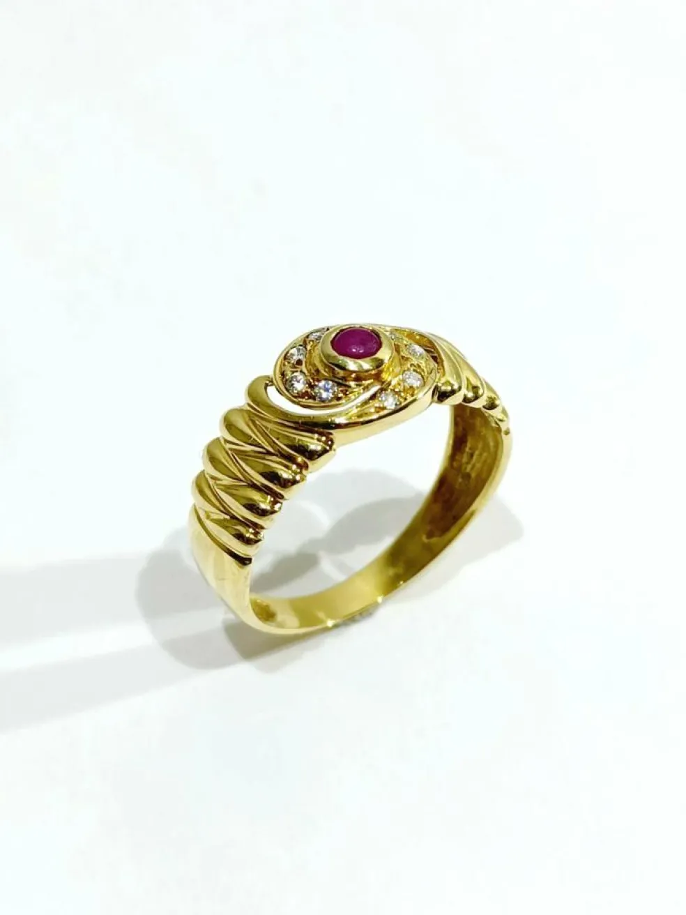 Bague or Rubis et Diamants