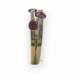 Bague or rubis et diamants