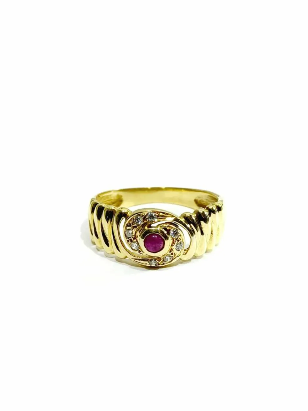 Bague or Rubis et Diamants