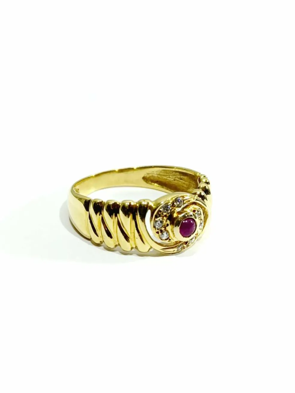 Bague or Rubis et Diamants