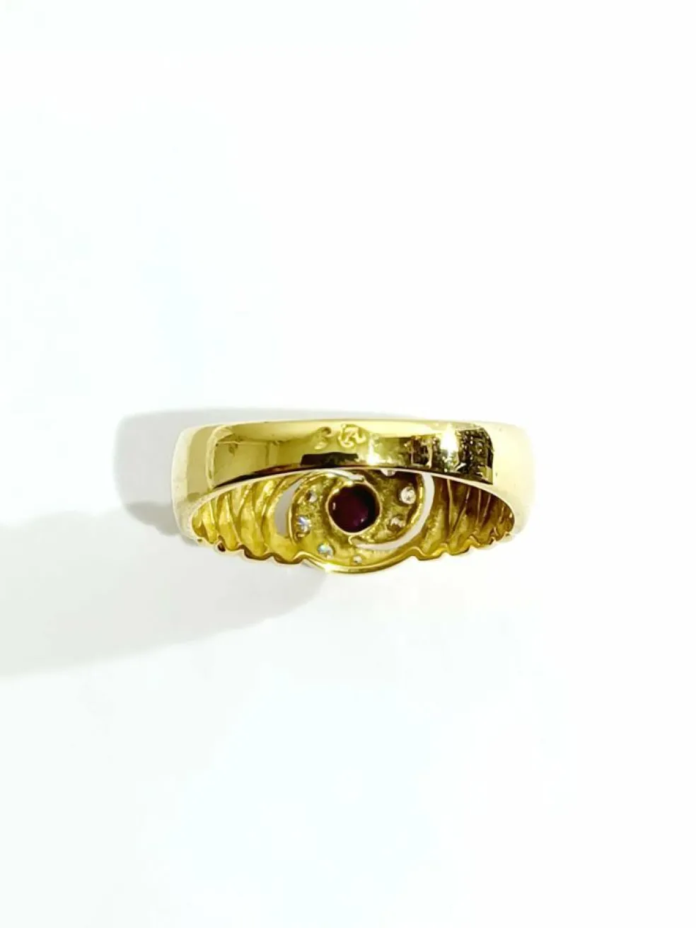 Bague or Rubis et Diamants