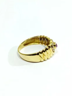 Bague or Rubis et Diamants