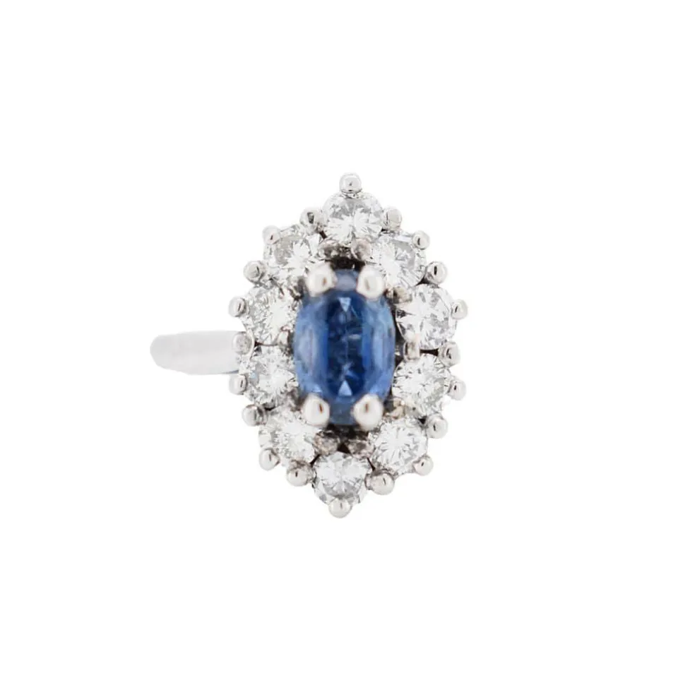Bague Or Saphir Diamants