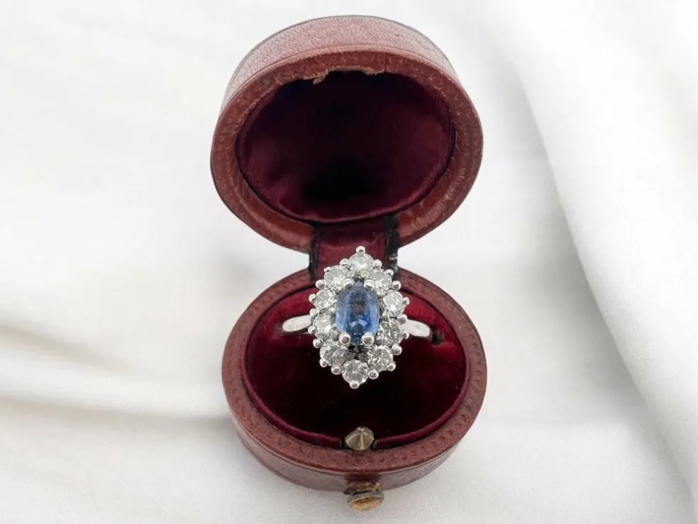 Bague Or Saphir Diamants