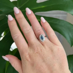 Bague Or Saphir Diamants