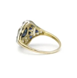 Bague or, saphirs et diamants