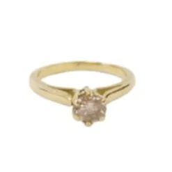 Bague Or Solitaire Diamant brun-rose 0.50ct