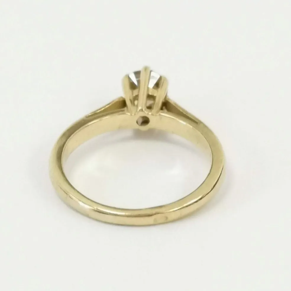 Bague Or Solitaire Diamant brun-rose 0.50ct