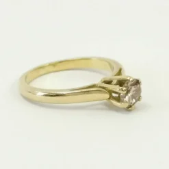Bague Or Solitaire Diamant brun-rose 0.50ct